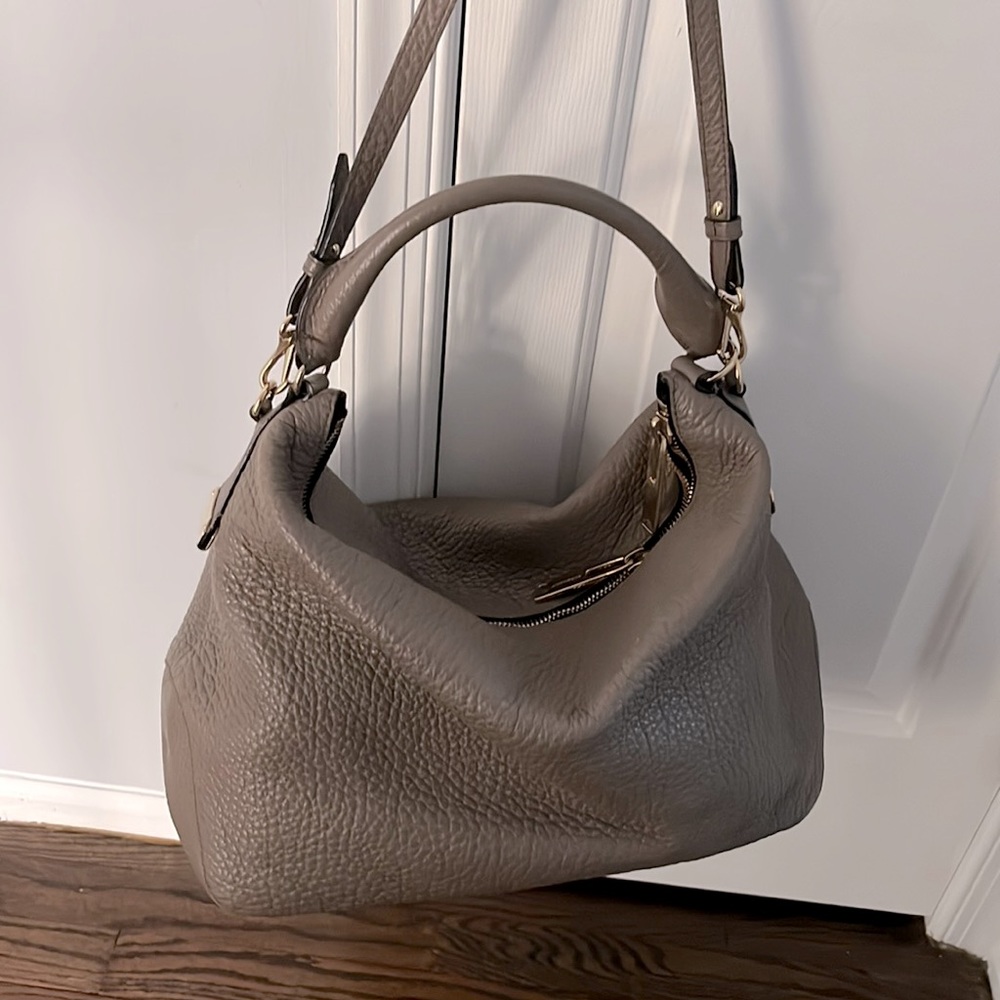 Burberry Gray Leather Shoulder Bag